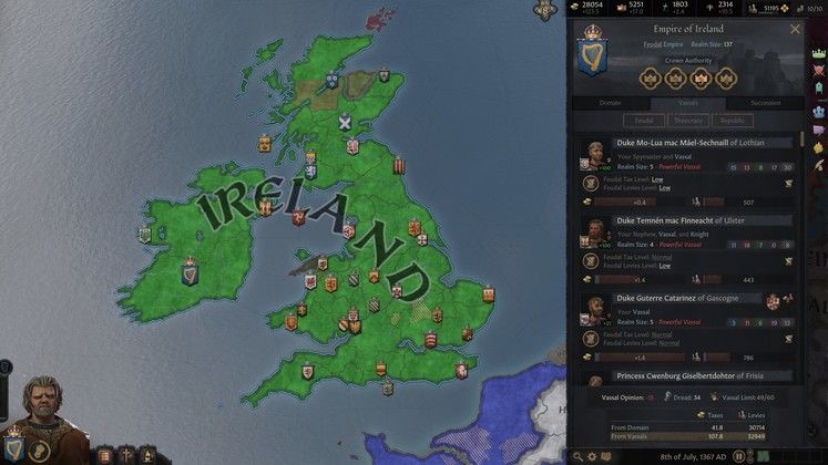 Crusader Kings 3 Vassals and gaining Dread 