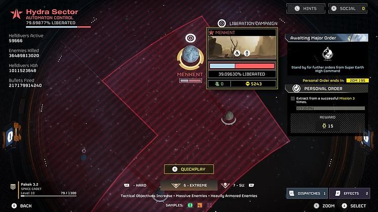 Helldivers 2: Galactic War Map and Major Orders Status Explained 